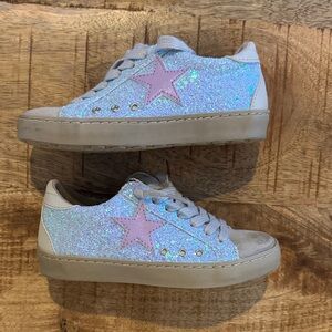 ShuShop Kids Blue Glitter Sneakers
